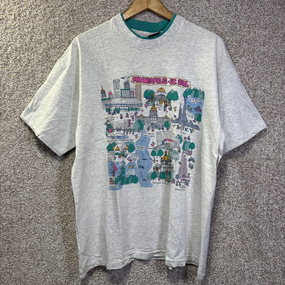 Vintage Signal Sports Minneapolis St Paul Shirt Mens XL Tourist 90s Barb McCain